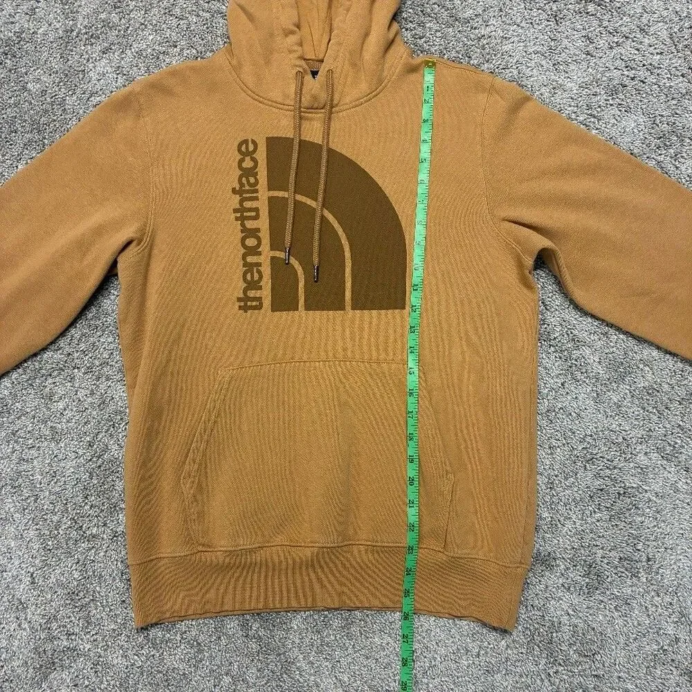 The North Face Men’s Small Pullover Hoodie Almond Butter Tan Half Dome Graphic